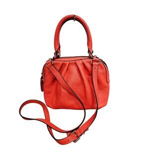 Kate Spade New York Red Pebbled Leather Satchel Crossbody Bag